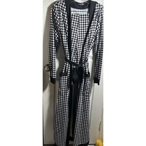 Shein Curve Black and White 2 Piece Outfit Set Womens Size‎ 1XL Pants Kimono